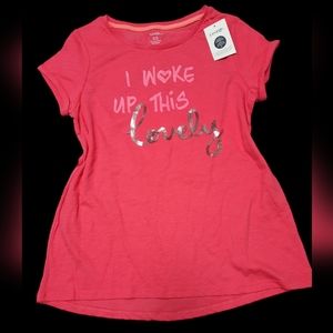 George "I woke up this lovely" pink top size 14/16 XL NWT